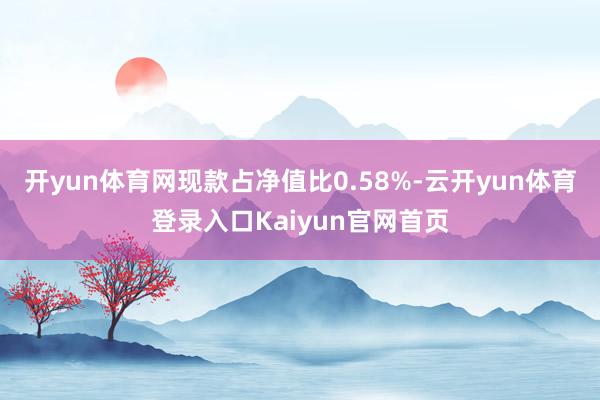 开yun体育网现款占净值比0.58%-云开yun体育登录入口Kaiyun官网首页