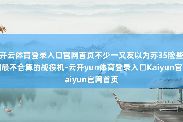 开云体育登录入口官网首页不少一又友以为苏35险些是中国最不合算的战役机-云开yun体育登录入口Kaiyun官网首页