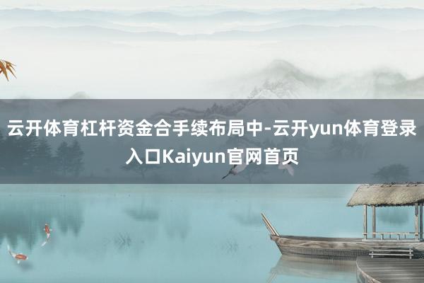 云开体育杠杆资金合手续布局中-云开yun体育登录入口Kaiyun官网首页