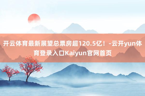 开云体育最新展望总票房超120.5亿！-云开yun体育登录入口Kaiyun官网首页